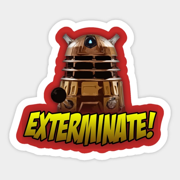 Exterminate! - Dalek Sticker by Jijarugen
